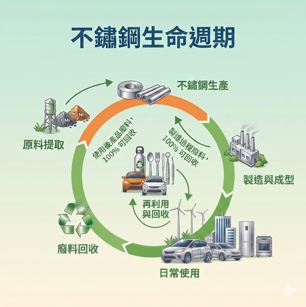 Life cycle of stainless steel