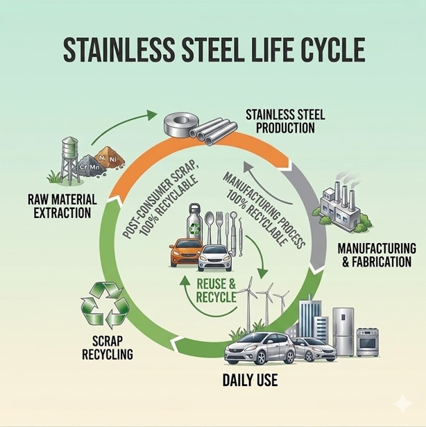 Life cycle of stainless steel
